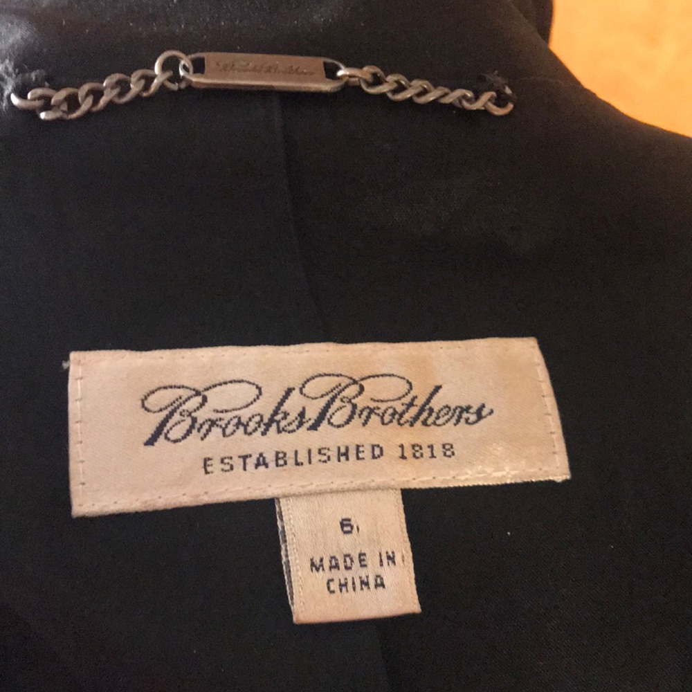 Brooks Brothers Black Rain Coat Jacket View 4